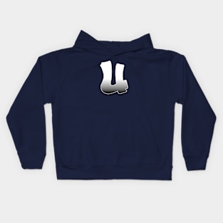 Letter U - White / Grey fade Kids Hoodie